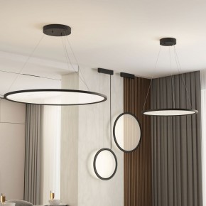 DK6606-BK Подвесной вертикальный светильник Veil со светодиодом H1700 d600 220V 48W 3000-6000K IP20 черный алюминий в Качканаре - kachkanar.ok-mebel.com | фото 7
