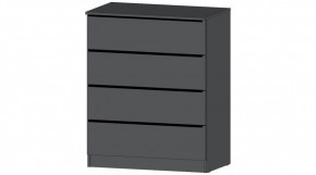ЭЛЕГАНТ Комод 4 ящика (графит) в Качканаре - kachkanar.ok-mebel.com | фото