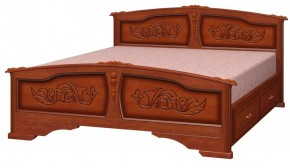 ЕЛЕНА Кровать из массива 1400 с 2-мя ящиками  в Качканаре - kachkanar.ok-mebel.com | фото 3