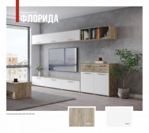 ФЛОРИДА Гостиная (модульная) дуб серый/белый в Качканаре - kachkanar.ok-mebel.com | фото