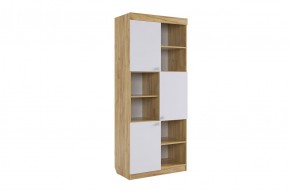 ФОРСАЖ Стеллаж (крафт золотой/белый) в Качканаре - kachkanar.ok-mebel.com | фото