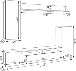 Гостиная Альфа (Белый/Белый глянец) в Качканаре - kachkanar.ok-mebel.com | фото 4