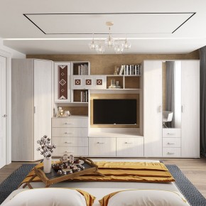 Гостиная Белла (модульная) ясень белый в Качканаре - kachkanar.ok-mebel.com | фото