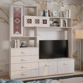 Гостиная Белла (модульная) ясень белый в Качканаре - kachkanar.ok-mebel.com | фото 15