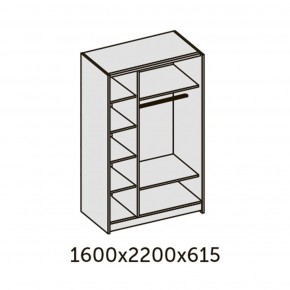 ИННЭС-5 Шкаф-купе 2-х дв. 1600 (2дв. Ф1 - венге) в Качканаре - kachkanar.ok-mebel.com | фото 2