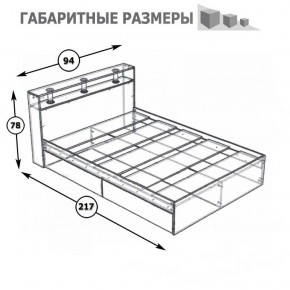 Камелия Кровать 0900, цвет белый, ШхГхВ 93,5х217х78,2 см., сп.м. 900х2000 мм., без матраса, основание есть в Качканаре - kachkanar.ok-mebel.com | фото 3