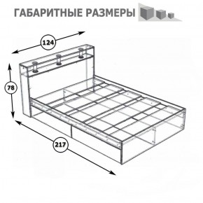 Камелия Кровать 1200, цвет белый, ШхГхВ 123,5х217х78,2 см., сп.м. 1200х2000 мм., без матраса, основание есть в Качканаре - kachkanar.ok-mebel.com | фото 3