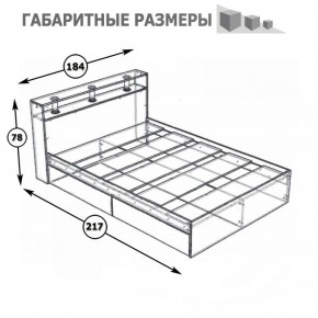 Камелия Кровать 1800, цвет белый, ШхГхВ 183,5х217х78,2 см., сп.м. 1800х2000 мм., без матраса, основание есть в Качканаре - kachkanar.ok-mebel.com | фото 4