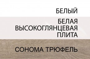 Комод 2D-1S/TYP 34, LINATE ,цвет белый/сонома трюфель в Качканаре - kachkanar.ok-mebel.com | фото 3