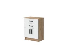 Комод Эконом (Дуб крафт золотой/Белый текстурный) в Качканаре - kachkanar.ok-mebel.com | фото