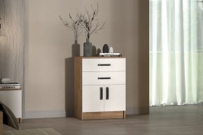 Комод Эконом (Дуб крафт золотой/Белый текстурный) в Качканаре - kachkanar.ok-mebel.com | фото 3