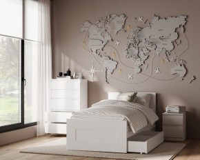 Комод КАСТОР с пятью ящиками, цвет белый в Качканаре - kachkanar.ok-mebel.com | фото 3