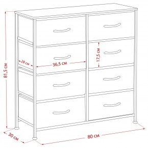 Комод Leset Линкс 8 ящ. (к/з), Каркас Белый, ящики Белые в Качканаре - kachkanar.ok-mebel.com | фото 8
