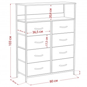 Комод Leset Локи 8 ящ. с полкой в Качканаре - kachkanar.ok-mebel.com | фото 12