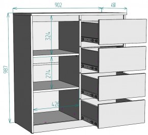 Комод Мальта K115 в Качканаре - kachkanar.ok-mebel.com | фото 2