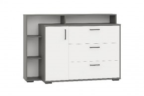 Комод с дверкой и тремя ящиками (графит/белый) в Качканаре - kachkanar.ok-mebel.com | фото