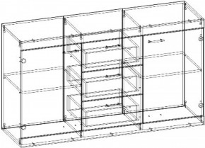 СОНАТА КС-1500 Комод (Дуб сонома/Белый глянец) в Качканаре - kachkanar.ok-mebel.com | фото 2