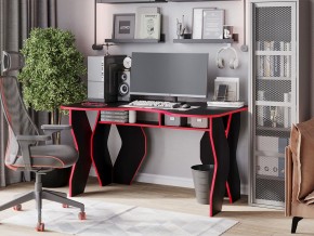 Компьютерный стол КЛ №9.0 (Черный/Красный) в Качканаре - kachkanar.ok-mebel.com | фото 4