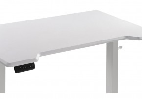 Компьютерный стол Маркос с механизмом подъема 120х75х75 белый / шагрень белая в Качканаре - kachkanar.ok-mebel.com | фото 6