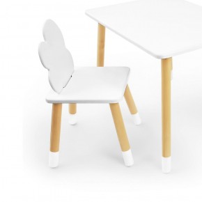 Комплект детской мебели стол и два стула Облачко (Белый/Белый/Береза) в Качканаре - kachkanar.ok-mebel.com | фото 2