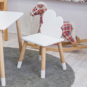 Комплект детской мебели стол и два стула Облачко (Белый/Белый/Береза) в Качканаре - kachkanar.ok-mebel.com | фото 3