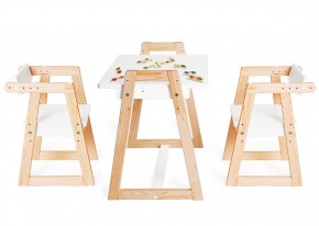 Комплект детской мебели стол и  два стула Я САМ "Лофт-Дуо" (Белый) в Качканаре - kachkanar.ok-mebel.com | фото