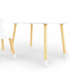 Комплект детской мебели стол и стул Облачко (Белый/Белый/Береза) в Качканаре - kachkanar.ok-mebel.com | фото
