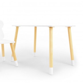 Комплект детской мебели стол и стул Звездочка (Белый/Белый/Береза) в Качканаре - kachkanar.ok-mebel.com | фото