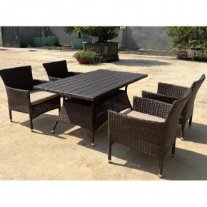 Комплект мебели из иск. ротанга AM-196B/T196 Brown 4Pcs (4+1) в Качканаре - kachkanar.ok-mebel.com | фото 3