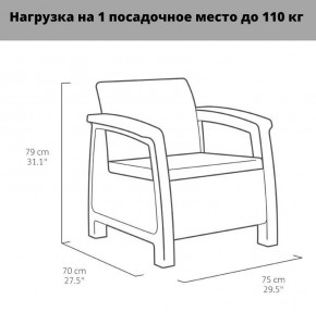 Комплект мебели Корфу Рест (Corfu Rest - without table) коричневый в Качканаре - kachkanar.ok-mebel.com | фото 3
