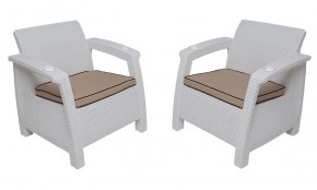 Комплект на балкон Yalta Balcony Set (Ялта) белый в Качканаре - kachkanar.ok-mebel.com | фото 4