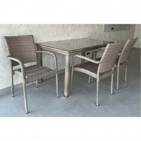 Комплект плетеной мебели T256C/Y376C-W85 Latte (4+1) + подушки на стульях в Качканаре - kachkanar.ok-mebel.com | фото 2