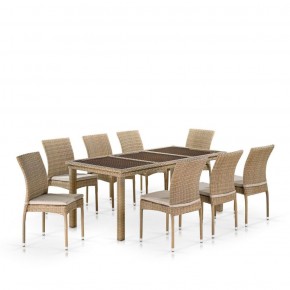 Комплект плетеной мебели T365/Y380B-W65 Light Brown (8+1) в Качканаре - kachkanar.ok-mebel.com | фото 1