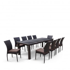 Комплект плетеной мебели T438/Y380A-W53 Brown (10+1) в Качканаре - kachkanar.ok-mebel.com | фото 3
