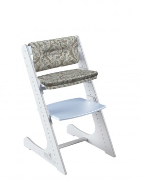 Комплект растущий стул и подушки Конёк Горбунёк Комфорт  (Бело-небесный, Арабика) в Качканаре - kachkanar.ok-mebel.com | фото