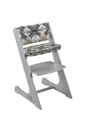 Комплект растущий стул и подушки Конёк Горбунёк Комфорт  (Серый металлик, Лабиринт) в Качканаре - kachkanar.ok-mebel.com | фото
