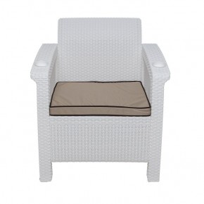 Комплект уличной мебели Yalta Premium Terrace Set (Ялта) белый (+подушки под спину) в Качканаре - kachkanar.ok-mebel.com | фото 6