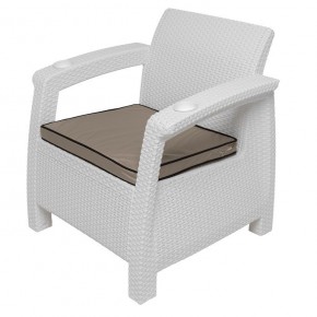 Комплект уличной мебели Yalta Premium Terrace Set (Ялта) белый (+подушки под спину) в Качканаре - kachkanar.ok-mebel.com | фото 7