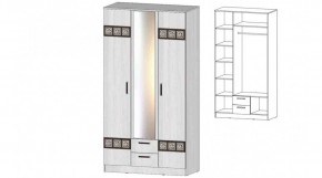 КОСТА-РИКА Шкаф 3-х створчатый (анкор светлый) в Качканаре - kachkanar.ok-mebel.com | фото