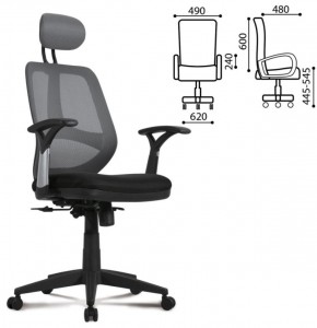 Кресло BRABIX "Saturn ER-400" (черное/серое) 530871 в Качканаре - kachkanar.ok-mebel.com | фото 2