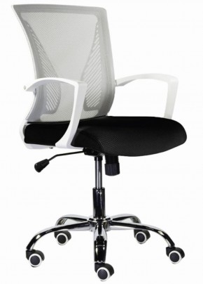 Кресло BRABIX "Wings MG-306" (пластик белый, хром, сетка, серое/черное) 532010 в Качканаре - kachkanar.ok-mebel.com | фото
