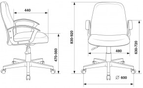 Кресло Бюрократ CH-808-LOW/#B черный 3С11 в Качканаре - kachkanar.ok-mebel.com | фото 4