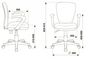 Кресло детское Бюрократ KD-W10AXSN/26-25 серый в Качканаре - kachkanar.ok-mebel.com | фото 4