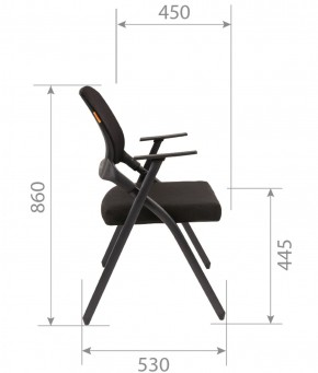 Кресло для посетителей CHAIRMAN NEXX (ткань стандарт черный/сетка DW-66) в Качканаре - kachkanar.ok-mebel.com | фото 7