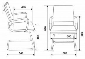 Кресло для посетителя Бюрократ CH-993-Low-V/blue синий в Качканаре - kachkanar.ok-mebel.com | фото 3