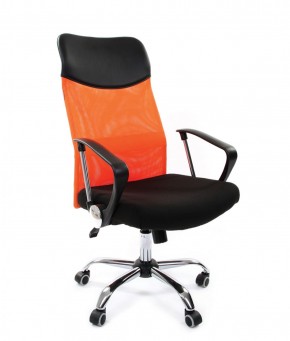 Кресло для руководителя CHAIRMAN 610 N (15-21 черный/сетка оранжевый) в Качканаре - kachkanar.ok-mebel.com | фото