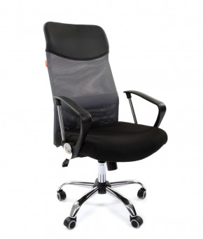 Кресло для руководителя CHAIRMAN 610 N(15-21 черный/сетка серый) в Качканаре - kachkanar.ok-mebel.com | фото