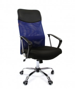 Кресло для руководителя CHAIRMAN 610 N (15-21 черный/сетка синий) в Качканаре - kachkanar.ok-mebel.com | фото