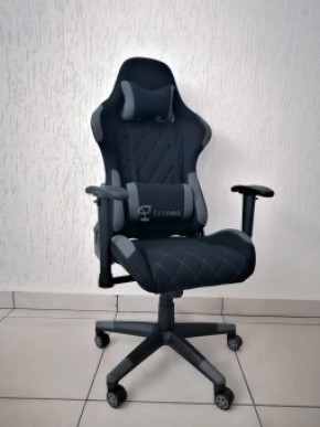 Кресло геймерское Barneo K-51 (черная ткань серые вставки) в Качканаре - kachkanar.ok-mebel.com | фото 1