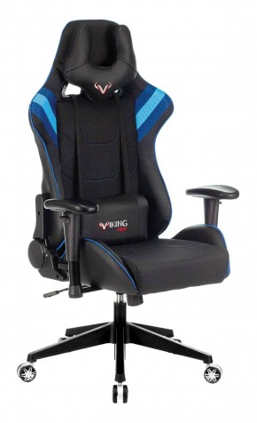 Кресло игровое Бюрократ VIKING 4 AERO BLUE черный/синий в Качканаре - kachkanar.ok-mebel.com | фото